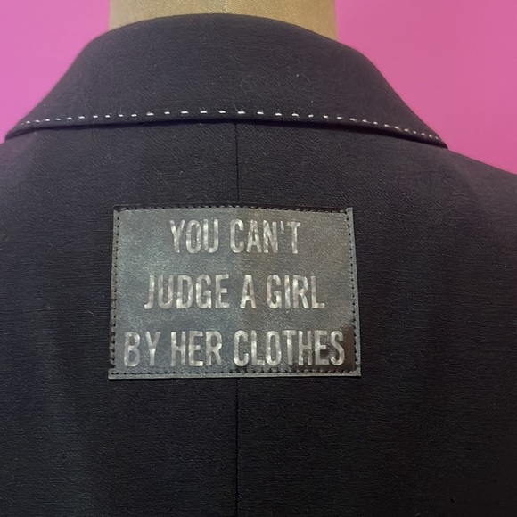 Moschino Cheap Chic Black Wool Numbers Graph Blazer  NWT - Picture 9 of 16